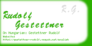 rudolf gestettner business card